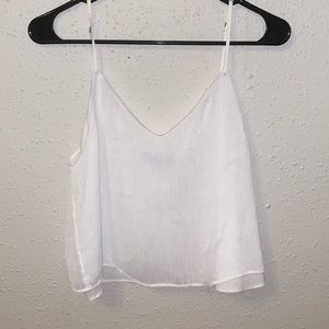 White crop tank top